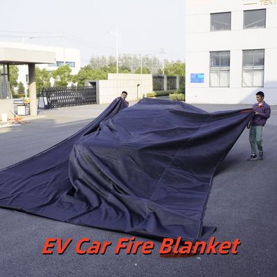 Gray EV Car Fire Blanket with 550℃/1000℃ Thermal Resistance for Oxygen Deprivation Fire Safety