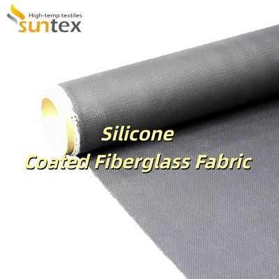 0.3 mm Thickness 400 g/sqm Weight 1.5 meter Width Silicone Coated Fiberglass Fabric for Heat and Fire Resistance