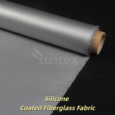 Grey Color Alkali Free Fireproof Silicone Coated Fiberglass Fabric for Safety Curtains