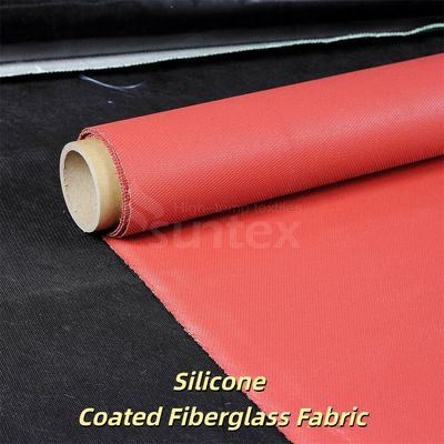 Flexibles Silicone-beschichtetes Glasfasergewebe mit einer Breite von 1 / 1,2 / 1,5 Meter und einer Rolllänge von 50 m / 100 m für Anwendungen bei hohen Temperaturen