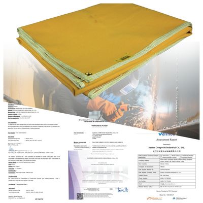 Custom 100% Fiberglass Welding Blanket with 550°C Heat Resistance and Acrylic Coating for Fire Protection