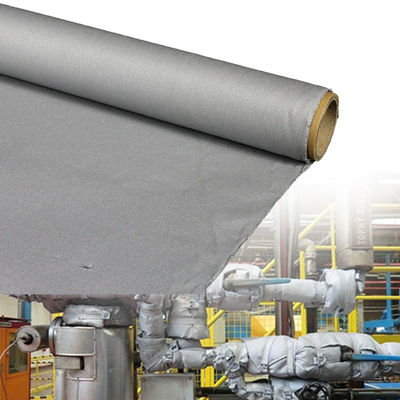 Fireproof PU Coated Fiberglass Fabric with 1m to 1.55m Width Solvent and Oil Resistant Thermal Insulation Material