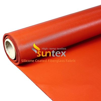 Fireproof Silicone Coated Fiberglass Fabric with Corrosion Resistance and Water Repellent Properties in 50 m / 100 m Rolls