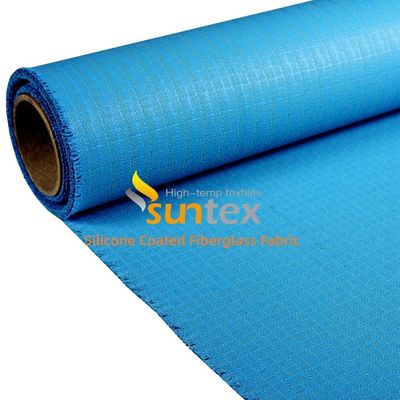 Fireproof Silicone Coated Fiberglass Fabric with 50 m / 100 m Roll Length Alkali Free Water Repellent Thermal Insulation Fabric
