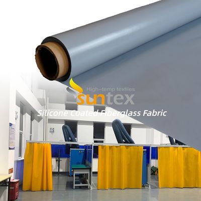 Double Sided Silicone Coated Fiberglass Fabric with 50 m / 100 m Roll Length and Corrosion Resistance