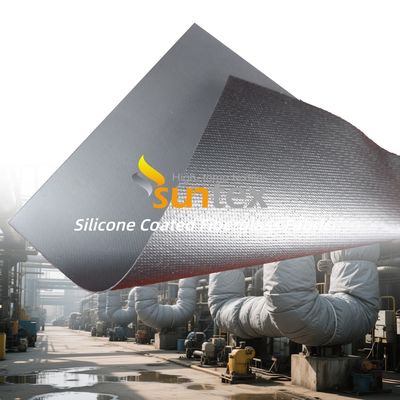 Liquid Silicone Rubber Coated Fiberglass Cloth High Temperature Fireproof Fabric with Corrosion Resistant and Weatherproof Properties