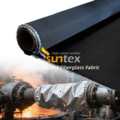 Customized Colored Silicone Rubber Coated Fiberglass Fabric with 0.3 mm Thickness and 400 g/sqm Weight for Heat Resistant Applications