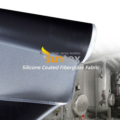 Double Sided Silicone Coated Fiberglass Fabric with Temperature Resistance -50°C to 500°C, 400 g/sqm Weight and 0.3 mm Thickness