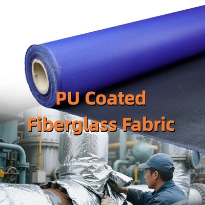 Industrial-Grade High-Strength Fireproof PU-Coated Fiberglass ClothCore Parameters: 460 g/sqm | 0.41 mm | PU-Coated for Durability