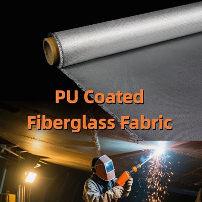 High-Silica Heat-Resistant Fireproof PU-Coated Fiberglass Fabric Ideal for Fire Prevention Applications | Premium Coated Fiberglass Material