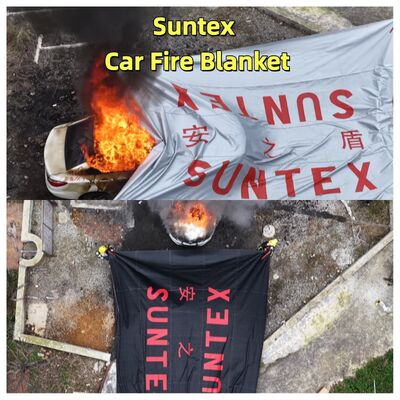 Suntex EV Auto Branddecke mit 60-Minuten-Abdeckung Explosionsminderung und Grau für Lithium-Ionen-Batterie Brände