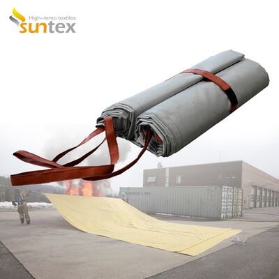 CE Certified EV Car Fire Blanket with 550℃/1000℃ Thermal Resistance for Oxygen Deprivation Fire Control