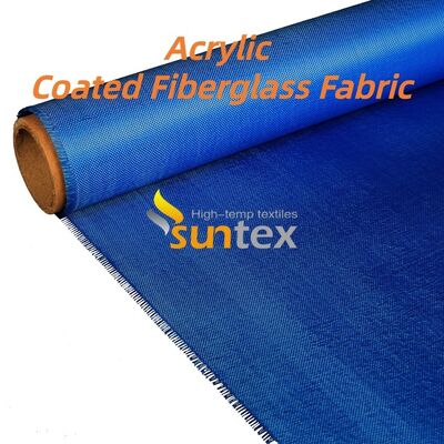 16oz Acrylic Coated Fire Resistant Fiberglass Fabric with 550 Degree C Temperature Resistance and Reduced Toxic Smoke