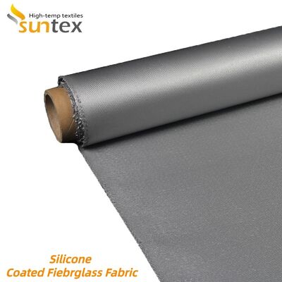 Flame Retardant Silicone Coated Fiberglass Fabric with 850g/m2 Weight and 0.75mm Thickness for 260℃ Heat Resistance