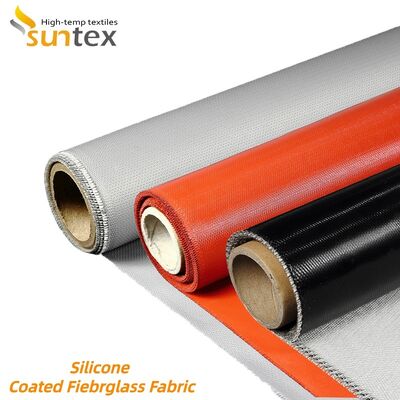 Weather Resistant Fireproof Silicone Coated Fiberglass Fabric - 850g/m2 High Silica Fiberglass Cloth for Outdoor & Chemical Environments