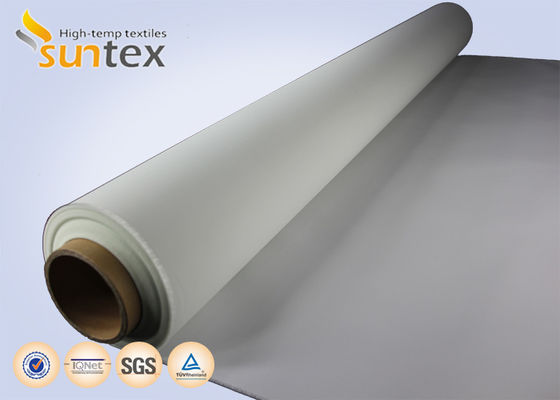 0.21mm Plain/Twill PU Coated Fiberglass Fabric, Fire Protection Compensator & Curtain Cloth