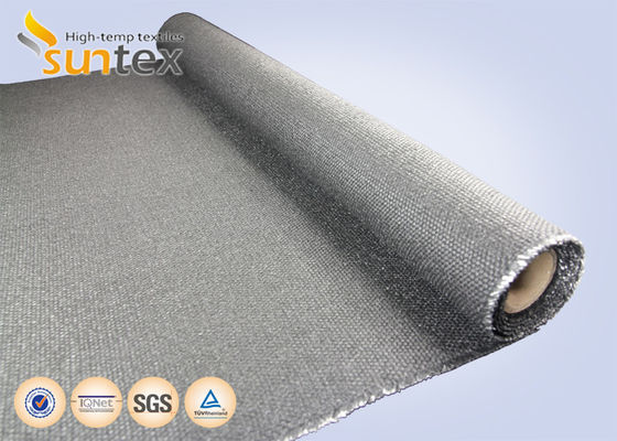 Graphit beschichtet 1,4 mm Brandschutzdecke Roll, 650 Grad Hitzebeständige Decke Stoff auf Roll