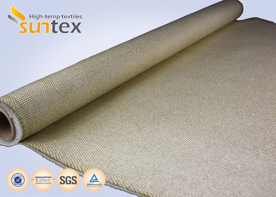Vermiculite Coated Fiberglass Fabric 1200°C Fire Resistant 620g/sqm
