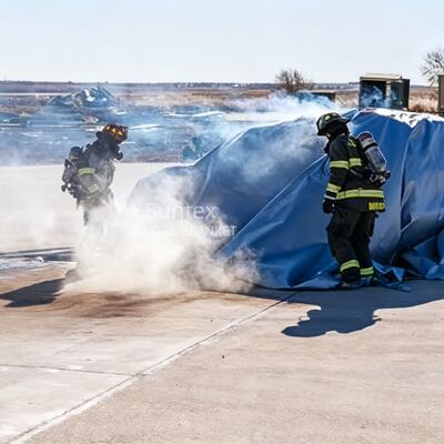 Autofeuerdecke der Serie Suntex mit 550°C/1000°C Wärmebeständigkeit gegen Sauerstoffentzug in Grau