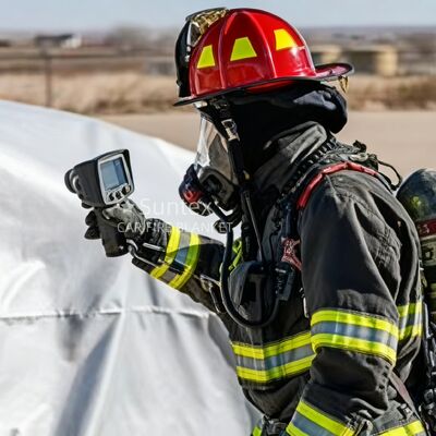 Graue EV-Auto-Feuerlöschdecke mit 550℃/1000℃ Hitzebeständigkeit und Sauerstoffentzug zum Schutz der Feuerstelle
