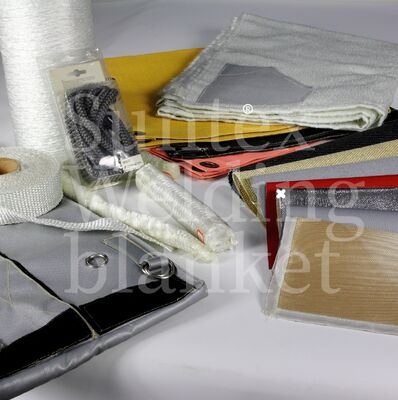 100% Glasfaser-Schweißdecke - 550°C Hitzebeständige Feuerdecke mit anpassbaren Größen