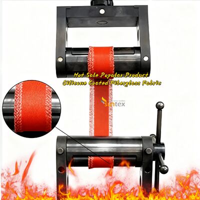 Großhandel Kundenspezifisches feuerfestes 850g/m2 hitzebeständiges silikonbeschichtetes Glasfasergewebe