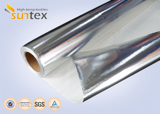Flammschutzfähiges Glasfasergewebe. 0,4 mm Aluminiumfolie, Wärmedämmung.