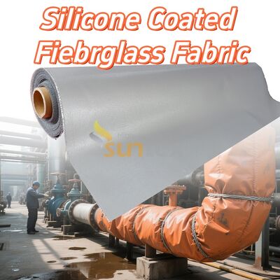 0.45mm Thickness Silicone Coated Fiberglass Fabric Heat-Resistant Anti-tear Fireproof Cloth for Industrial Insulation