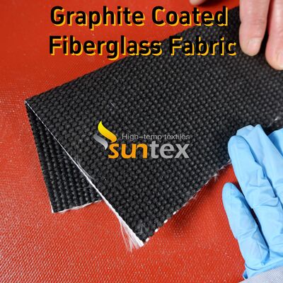 Black Graphite Coated High Temperature Fiberglass Cloth with 750℃ Resistance and Abrasion Properties for Fire Control