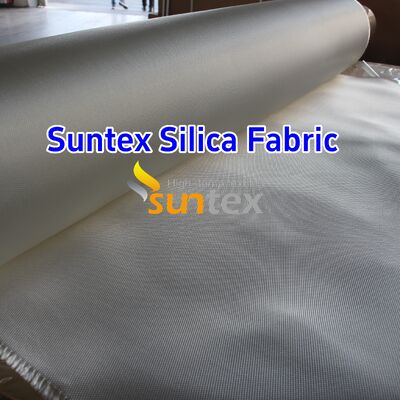 Custom 96% SiO2 High Silica Fiberglass Cloth with 1000℃ Temperature Resistance and Double Sides Crowfoot Pattern