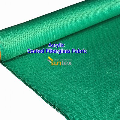 Red 0.4mm Acrylic Coated Fiberglass Fabric with 550 Degree C Temperature Resistance for Welding Blankets