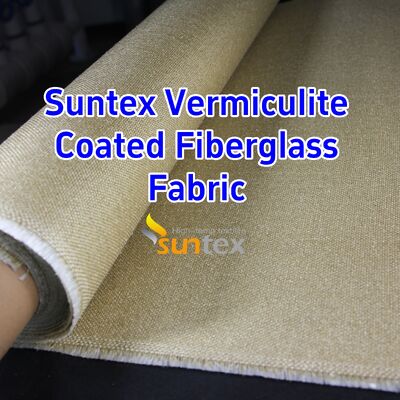 750℃ Temperature Resistance Vermiculite Coated Fiberglass Cloth with 1070gsm Heavy Weight and Excellent Abrasion Resistance for Welding Blanket