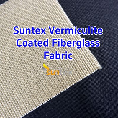 750℃ Temperature Resistance Vermiculite Coated Fiberglass Cloth with Excellent Abrasion Resistance and Double-Sided Vermiculite Coating