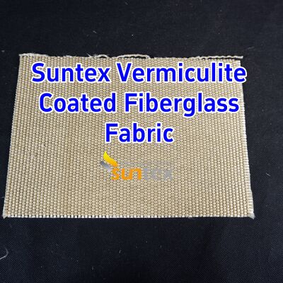 Double-Sided Vermiculite Coated High Temperature Fiberglass Cloth with 750℃ Resistance and 1070gsm Heavy Weight