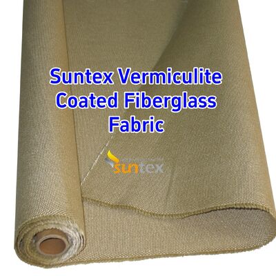 Double-Sided Vermiculite Coated High Temperature Fiberglass Cloth with 750℃ Resistance and 1070gsm Heavy Weight