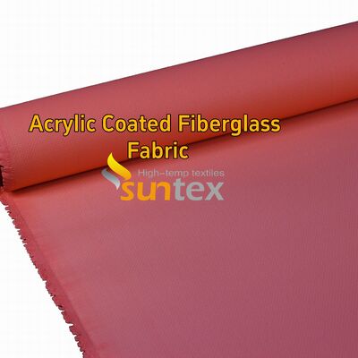 Red 550 Degree C Acrylic Coated Fiberglass Fabric for Welding Blankets - Easy to Sew and Cut