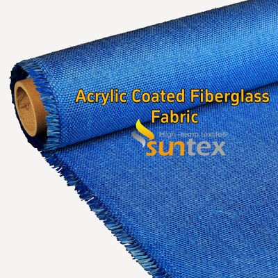 Red 0.4mm Acrylic Coated Fiberglass Fabric with 550 Degree C Temperature Resistance for Welding Blankets