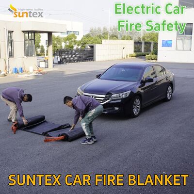 Direct Factory Supply Premium Large Area Silicone Fiberglass Fire Blanket for Car 