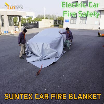 Wholesale 6*8m High-Temperature Fiberglass Fire Blanket for Electric Cars Parking Lot