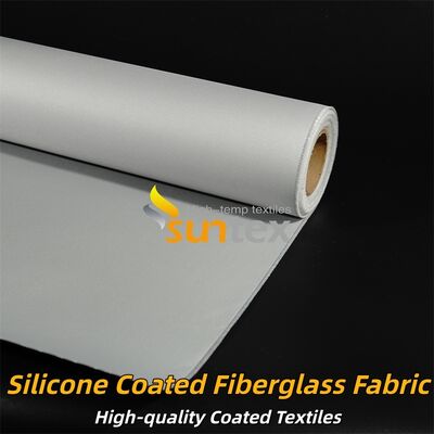 Langlebige, doppelseitige, graufarbene, mit Silikon beschichtete Glasfaser mit Temperaturbeständigkeit von -50°C bis 500°C für industrielle Isolierung und feuerhemmende Anwendungen