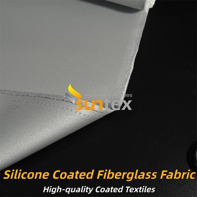 Industrial Grade Double Sided Grey Color Silicone Coated Fiberglass Fabric 400 g/sqm for Fire Retardant and Insulation