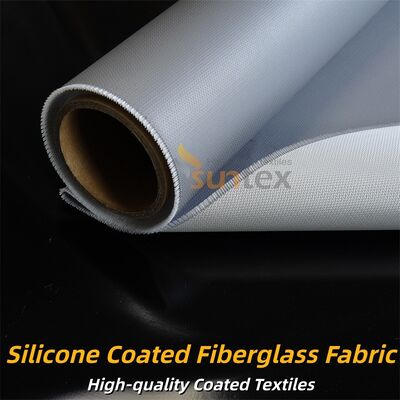 High Temperature Resistant Double Sided Grey Silicone Coated Fiberglass Fabric for Fire Retardant Industrial Curtains