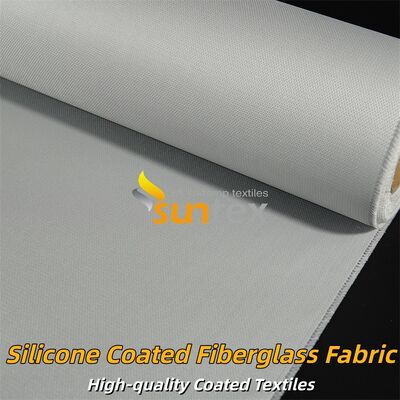 High Temperature Resistant Double Sided Grey Silicone Coated Fiberglass Fabric for Fire Retardant Industrial Curtains