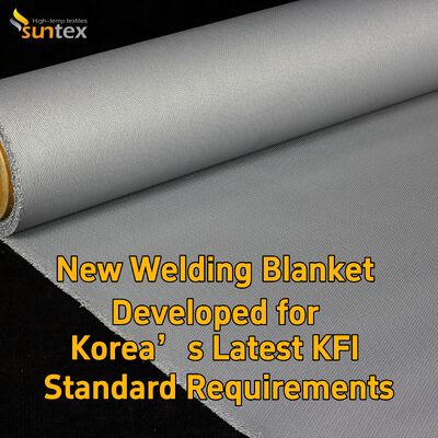 Suntex Grey Silicone Coated Fiberglass Welding Blanket | Korea Latest KFI Standard