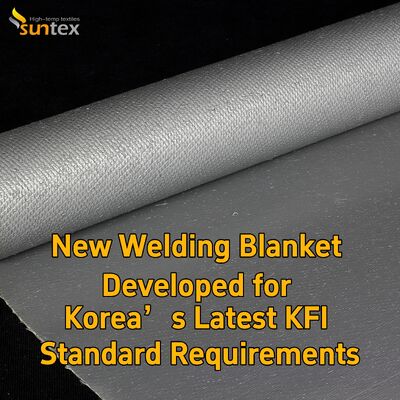 Suntex KFI Zertifizierte Graue Silikon-Glasfaser-Schweißdecke für den koreanischen Markt