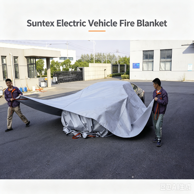 6*8M,6*9M Graue Elektrofahrzeug-Feuerlöschdecke, Hitzebeständiges Fiberglas