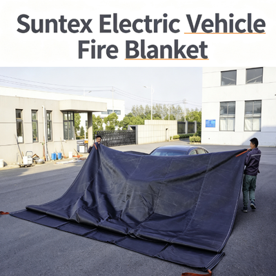 EV Auto-Feuerlöschdecke Grau 550°C Thermische Beständigkeit Graue Elektrofahrzeug-Feuerlöschdecke, Hitzebeständiges Fiberglas