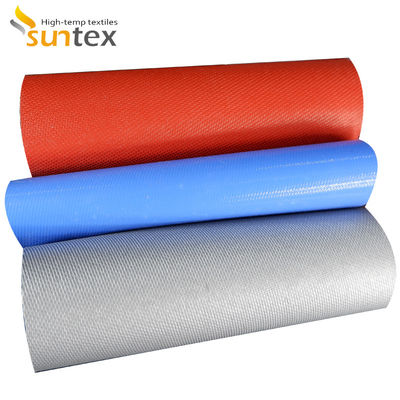 850g/m2 Fireproof High Temperature Resistant Silicone Coated Fiberglass Fabric High Silica Fiberglass Cloth