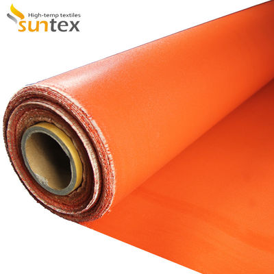 0.72mm rotes silikonumhülltes Fiberglas-Gewebe-flexibles Kanalisierungs-Verbindungsstück-Material